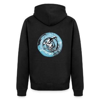 Ski Ski Ski Ski - Veste à capuche bio Premium Unisexe - noir - Dos - Nico (187cm)