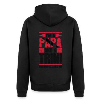 Trini Papa Tobago Trinidad Flag Trinidad - Veste à capuche bio Premium Unisexe - noir - Dos - Nico (187cm)