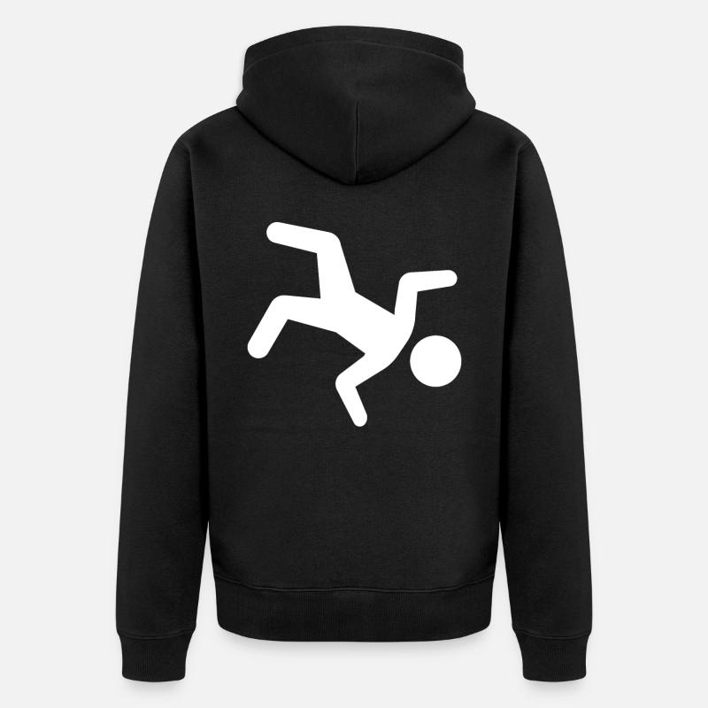 Trampolin - Unisex Premium Bio Zip Hoodie - Schwarz