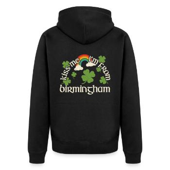 Kiss Me - Saint-Patrick Birmingham - Veste à capuche bio Premium Unisexe - noir - Dos - Nico (187cm)