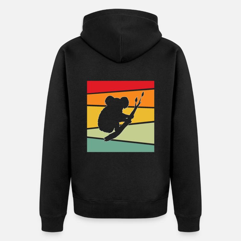 Koala Rétro - Veste à capuche bio Premium Unisexe - noir