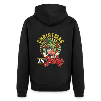 Weihnachten Im Juli Christmas In July Humor Santa - Unisex Premium Organic Zip Hoodie - black - Back - Nico (187cm)