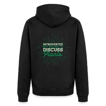 Pflanzen Gartenarbeit Gärtner Landschaftsarchitekt - Unisex Premium Bio Zip Hoodie - Schwarz - Hinten - Nico (187cm)