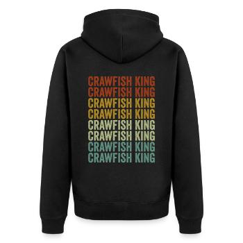 Crawfish King Crawfish Soup Crawfish Love - Unisex Premium Organic Zip Hoodie - black - Back - Nico (187cm)