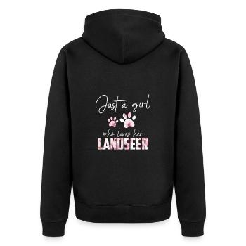 Landseer - Veste à capuche bio Premium Unisexe - noir - Dos - Nico (187cm)