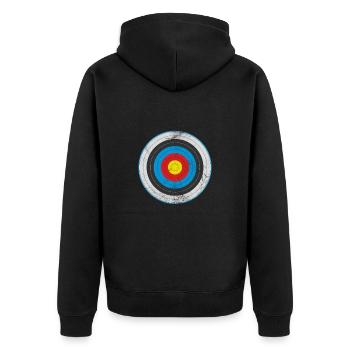 Tir à l’arc Archer Arc Flèche Cadeau - Veste à capuche bio Premium Unisexe - noir - Dos - Nico (187cm)