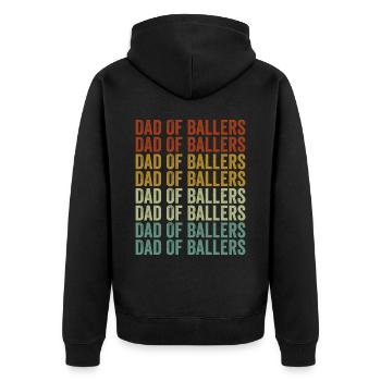 Papa of Ballers Softball Papa - Veste à capuche bio Premium Unisexe - noir - Dos - Nico (187cm)