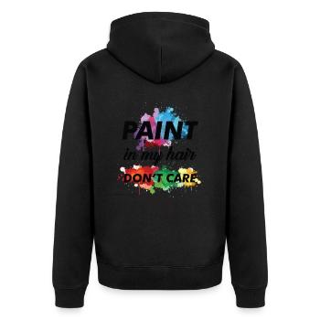 Maler und Lackierer, der Beste und Nervigste Beruf - Unisex Premium Bio Zip Hoodie - Schwarz - Hinten - Nico (187cm)
