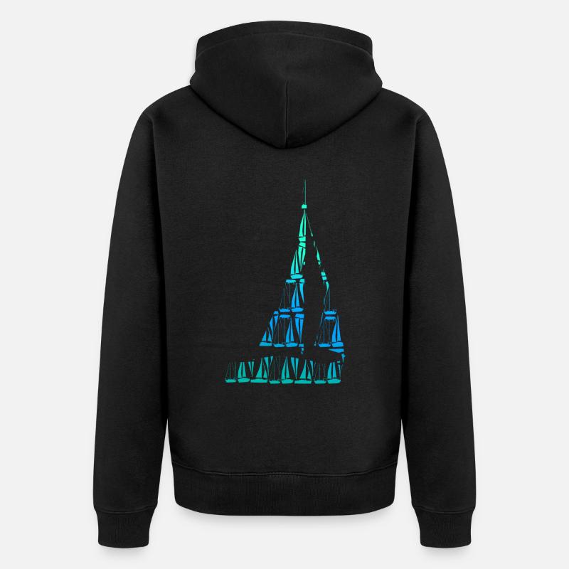 Voiliers marins - Veste à capuche bio Premium Unisexe - noir