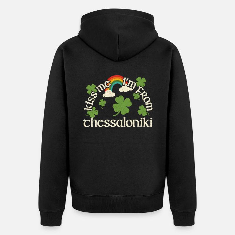 Kiss Me - Saint-Patrick Thessalonique - Veste à capuche bio Premium Unisexe - noir