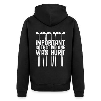 Golf Golf Club Golfer Golfer - Unisex Premium Organic Zip Hoodie - black - Back - Nico (187cm)