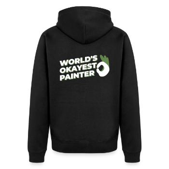 Painting Art Painter Artist Art - Unisex Premium Organic Zip Hoodie - black - Back - Nico (187cm)