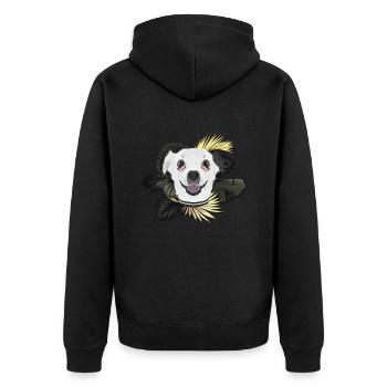 Golden Dog Chihuahua - Unisex Premium Organic Zip Hoodie - black - Back - Nico (187cm)