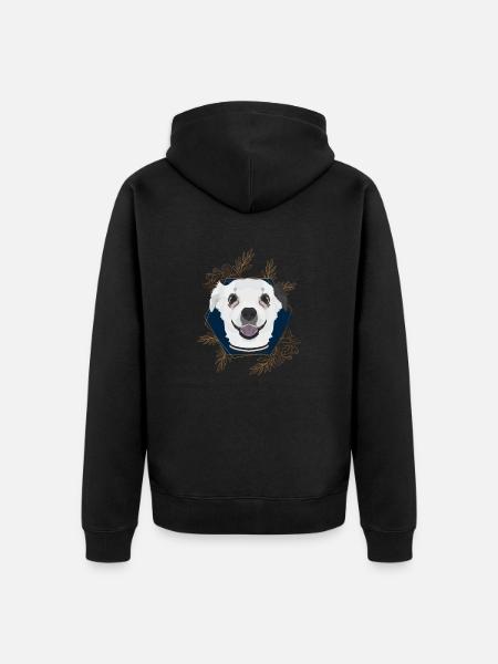 Golden Dog Chihuahua - Unisex Premium Organic Zip Hoodie - black