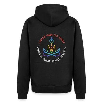 Reiki - Veste à capuche bio Premium Unisexe - noir - Dos - Nico (187cm)
