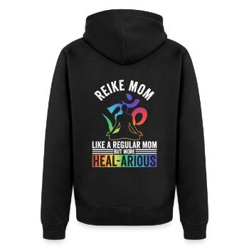 Reiki Mutter Energieheilerin Mama - Veste à capuche bio Premium Unisexe - noir - Dos - Nico (187cm)
