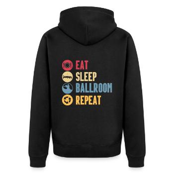 Salle de bal - Veste à capuche bio Premium Unisexe - noir - Dos - Nico (187cm)