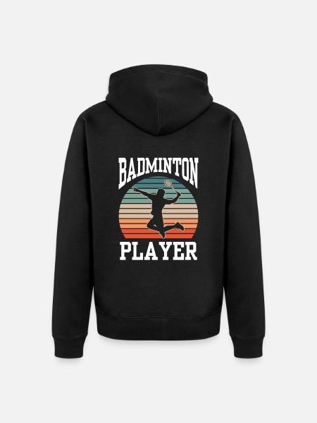 Badminton player Badminton player - Unisex Premium Organic Zip Hoodie - black