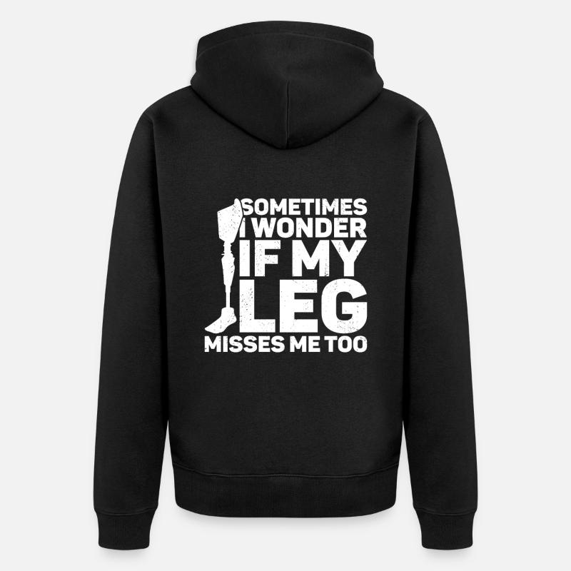 Amputation - Unisex Premium Bio Zip Hoodie - Schwarz