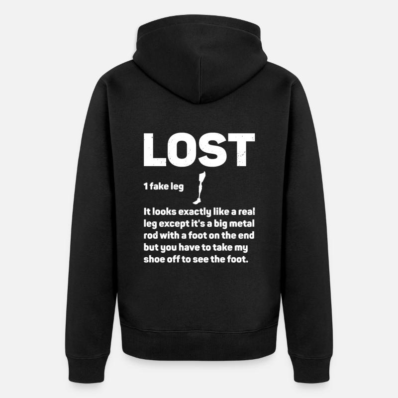 Amputation - Unisex Premium Bio Zip Hoodie - Schwarz