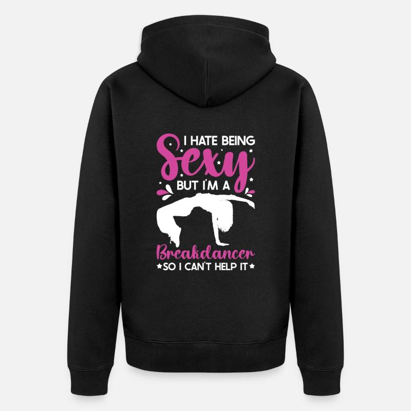 Break Dance - Unisex Premium Bio Zip Hoodie - Schwarz