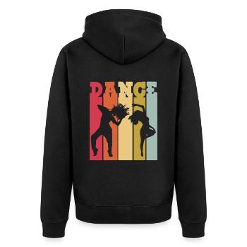 Break Dancing - Unisex Premium Organic Zip Hoodie - black - Back - Nico (187cm)