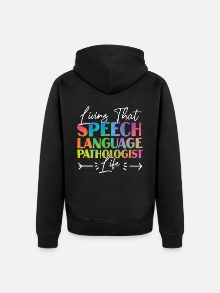 Speech Therapist Therapy Assistant - Unisex Premium Organic Zip Hoodie - black