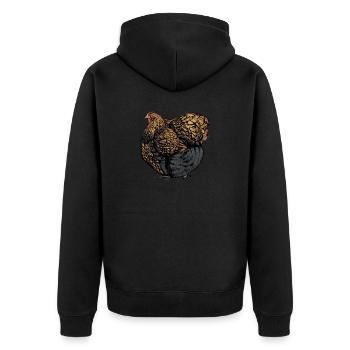 Brahma Chicken I Chicken Poultry Motif pour - Veste à capuche bio Premium Unisexe - noir - Dos - Nico (187cm)