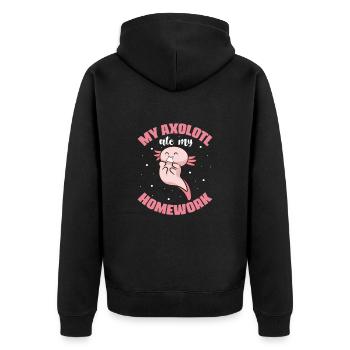 Axolotl - Veste à capuche bio Premium Unisexe - noir - Dos - Nico (187cm)