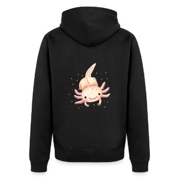 Axolotl - Veste à capuche bio Premium Unisexe - noir - Dos - Nico (187cm)
