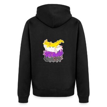 Axolotl - Veste à capuche bio Premium Unisexe - noir - Dos - Nico (187cm)