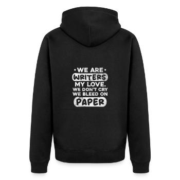 Auteur Auteurs Écrivain Livre Cadeau - Veste à capuche bio Premium Unisexe - noir - Dos - Nico (187cm)