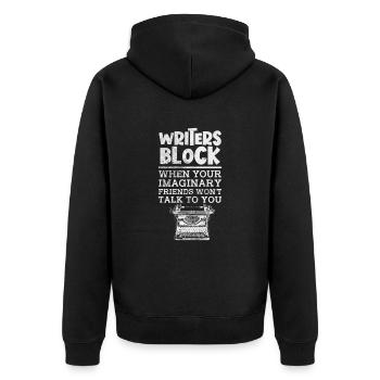 Auteur Auteurs Écrivain Livre Cadeau - Veste à capuche bio Premium Unisexe - noir - Dos - Nico (187cm)