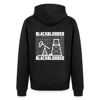 Plate-forme pétrolière Black Blood - Veste à capuche bio Premium Unisexe - noir - Dos - Nico (187cm)