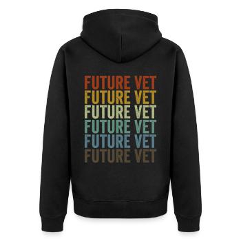 Zukünftige Tierärztin Zukünftiger Tierarzt Tierarz - Unisex Premium Bio Zip Hoodie - Schwarz - Hinten - Nico (187cm)