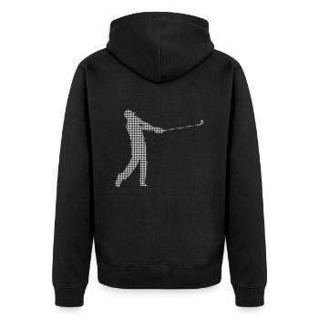 Gulf - Unisex Premium Organic Zip Hoodie - black - Back - Nico (187cm)