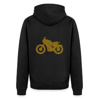 Motocyclette - Veste à capuche bio Premium Unisexe - noir - Dos - Nico (187cm)
