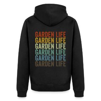 Garden Life Gardening Tools Gardening - Unisex Premium Organic Zip Hoodie - black - Back - Nico (187cm)