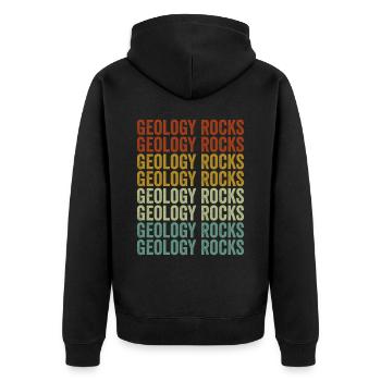 Géologie Roches Collecteur de roches Géologue Rocher - Veste à capuche bio Premium Unisexe - noir - Dos - Nico (187cm)