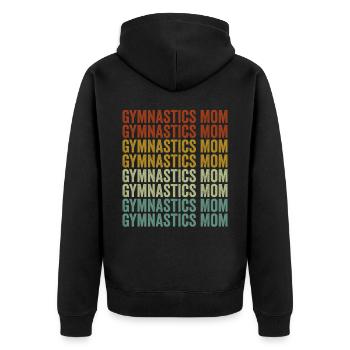 Gymnastics Mom Gymnastics Mom Women Gymnastics - Unisex Premium Organic Zip Hoodie - black - Back - Nico (187cm)