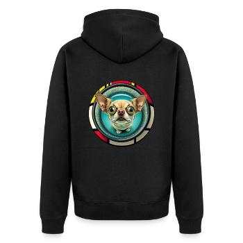 Dog Cartoon Chihuahua Design pour les amoureux des chiens - Veste à capuche bio Premium Unisexe - noir - Dos - Nico (187cm)