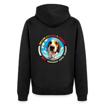 Dog Saying Beagle Design pour les amoureux des chiens - Veste à capuche bio Premium Unisexe - noir - Dos - Nico (187cm)
