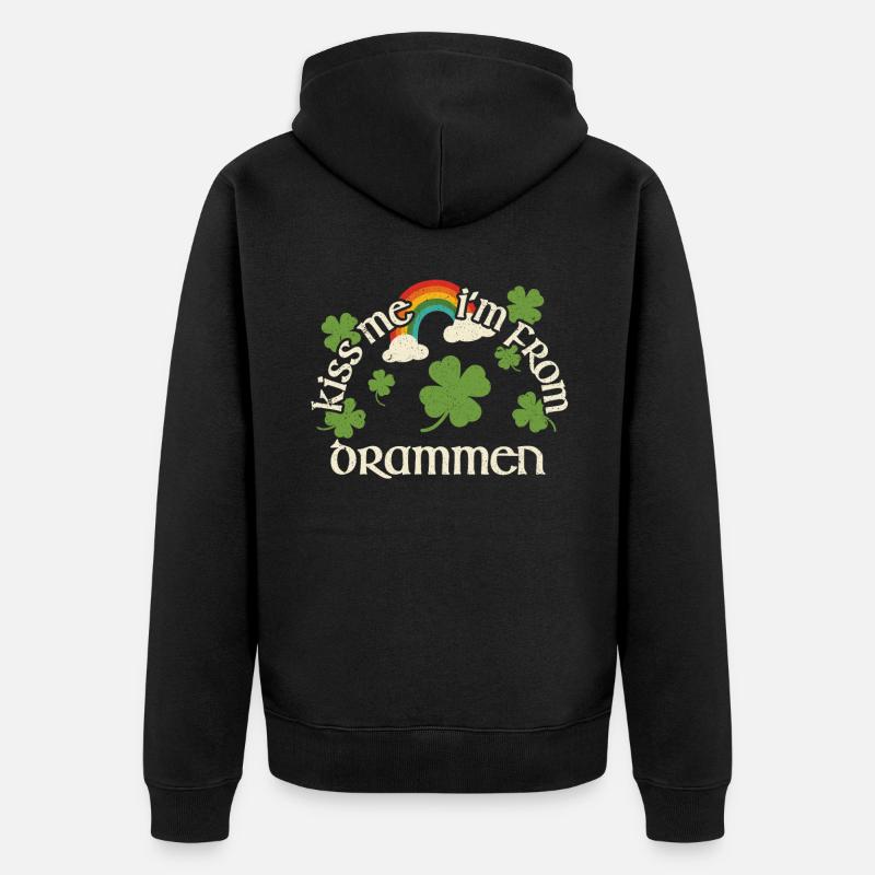 Embrasse-moi - Saint-Patrick Drammen - Veste à capuche bio Premium Unisexe - noir