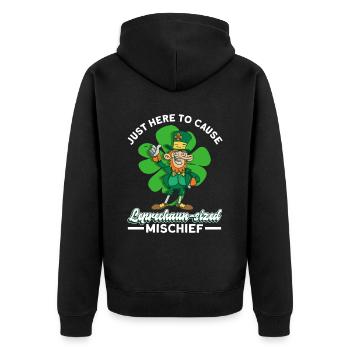 Irlande Irish Leprechaun St Patrick’s Day Funny - Veste à capuche bio Premium Unisexe - noir - Dos - Nico (187cm)