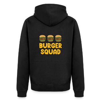 Drôle de citation de hamburger Cheeseburger Lover - Veste à capuche bio Premium Unisexe - noir - Dos - Nico (187cm)