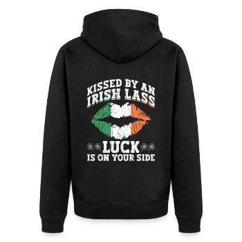 Irlande Irlandais drôle de dicton de la Saint-Patrick - Veste à capuche bio Premium Unisexe - noir - Dos - Nico (187cm)