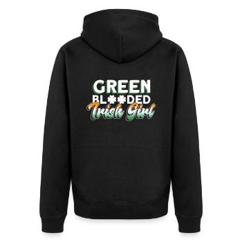 Irlande Irlandais drôle de dicton de la Saint-Patrick - Veste à capuche bio Premium Unisexe - noir - Dos - Nico (187cm)