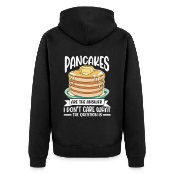 Pancakes Food Lover Best Pancake Maker - Unisex Premium Organic Zip Hoodie - black - Back - Nico (187cm)