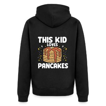 Pancakes Food Lover Best Pancake Maker - Unisex Premium Organic Zip Hoodie - black - Back - Nico (187cm)