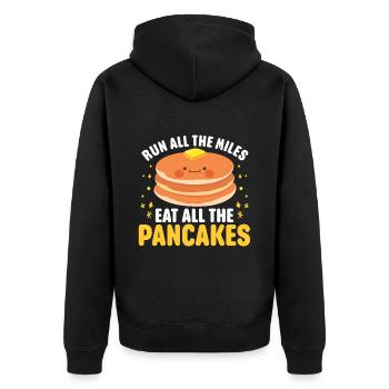 Pancakes Food Lover Best Pancake Maker - Unisex Premium Organic Zip Hoodie - black - Back - Nico (187cm)